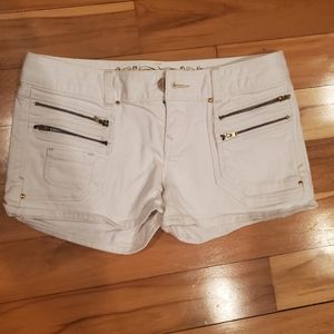 White denim shorts